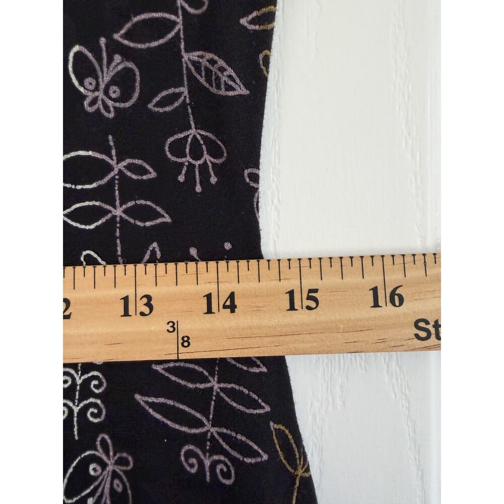 Effie's Heart Black Botanical Print Sleeveless Fit & Flare Pocket Dress - Picture 10 of 11